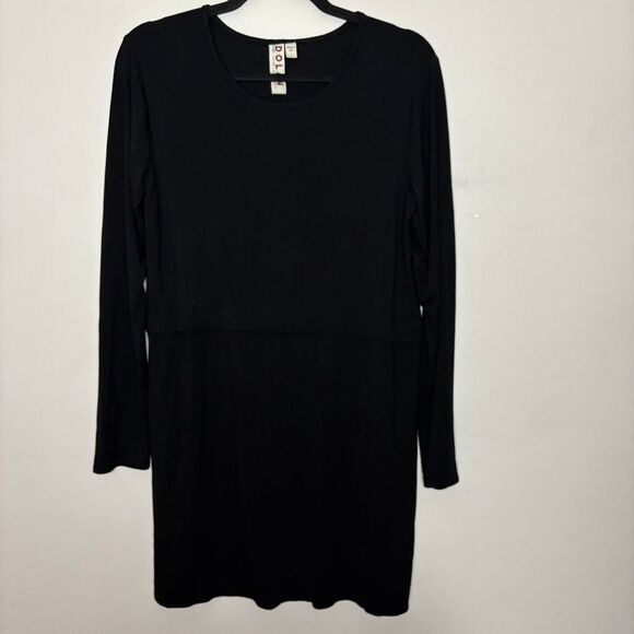 Dolan Dress Women's Small Anthropologie Black Jersey‎ Faux Layered Long Sleeve - Picture 1 of 8